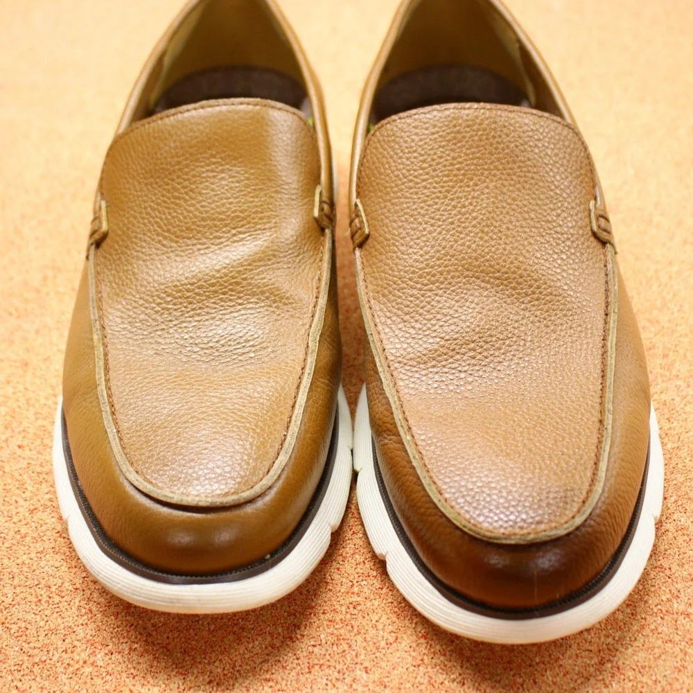 Skechers Slip On Shoes Loafers Goga Mat Memory Foam Comfort Mens Sz 13 Leather